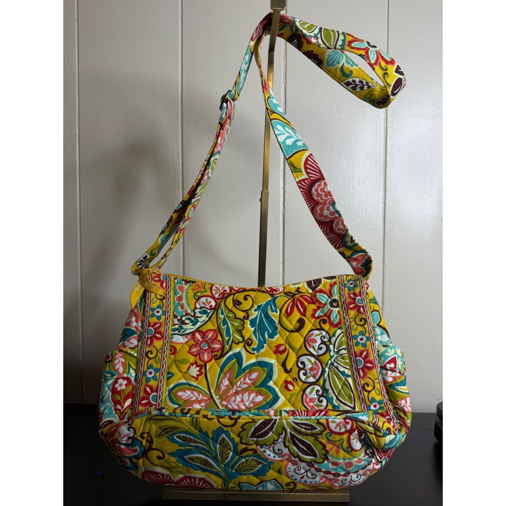 Vera Bradley Shoulder Bag Women's Floral Quilted Crossbody Small Wristlet Inside - Picture 5 of 16